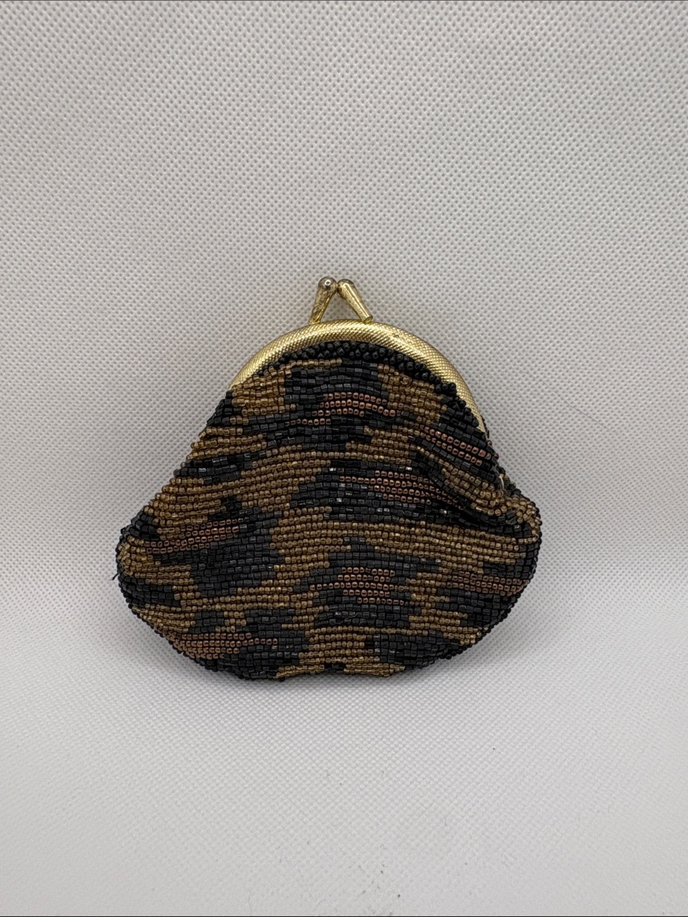 Vintage Beaded Coin Purse - animal print